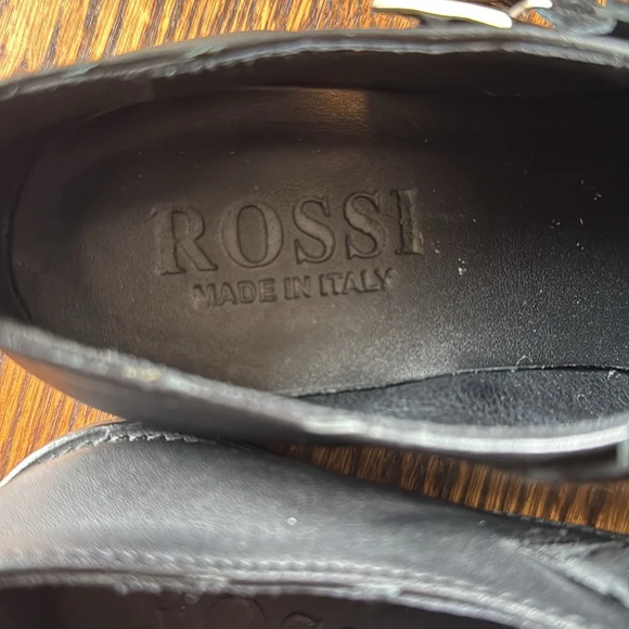 Rossi Women’s 5.5 Loafer with fringe and studs Suede Small Heel Buckle Stretch - Picture 7 of 9